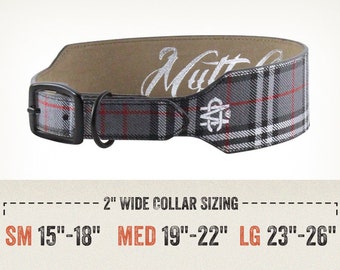 Gray Flannel Leather Dog Collar