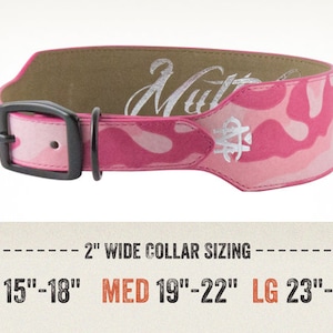 Pink Camouflage Leather Dog Collar
