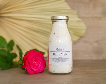 Lait de bain à la Rose, trempage au lait de chèvre, bain au beurre de cacao, bain hydratant pour la peau, bain laiteux, Spa à domicile