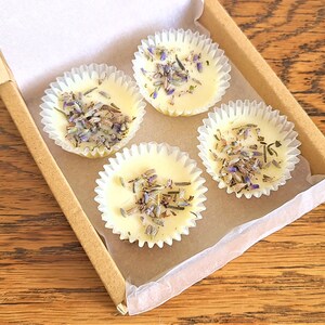 Lavender Bath Oil Melts Bath Truffles Vegan Bath Soak Bath Treats Shea Butter Cocoa Butter Bath Oil 4pcs image 2