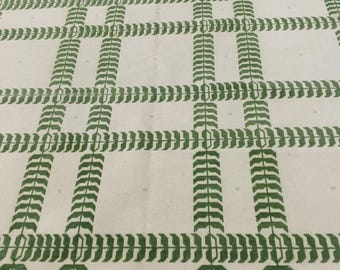 8x10 Hand Knotted Wool Rug: Modern Green Leaf Design, Minimalist Carpet