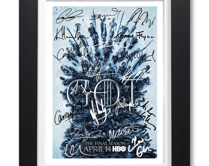 GAME OF THRONES Cast Signed Poster Print Photo Autograph Tv Show Season ...
