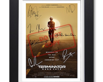 TERMINATOR DARK FATE movie cast signed poster print photo autograph gift 2019 film
