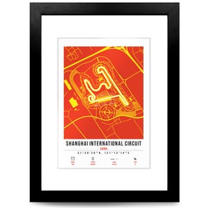 Shanghai International Race Track Circuit Map Minimalist A4/A3 Poster Photo Print Framed Gift China Fan Wall Art