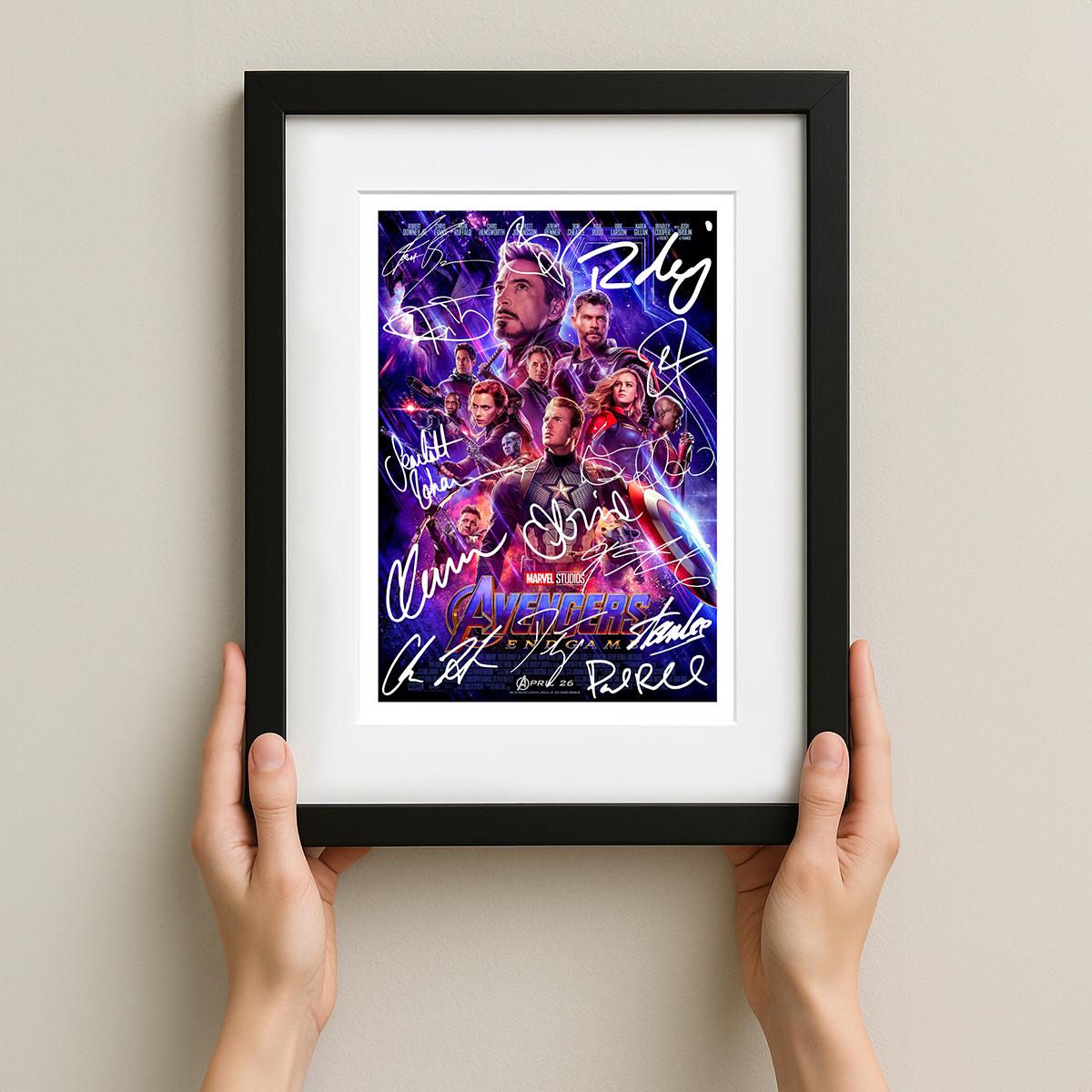 AVENGERS ENDGAME Movie Cast Signed Poster Print Photo Autograph