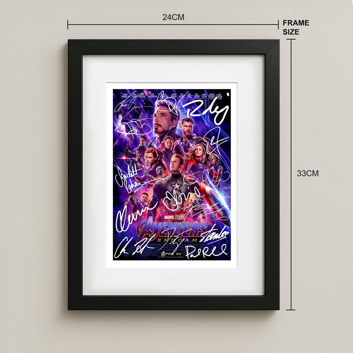 AVENGERS ENDGAME Movie Cast Signed Poster Print Photo Autograph