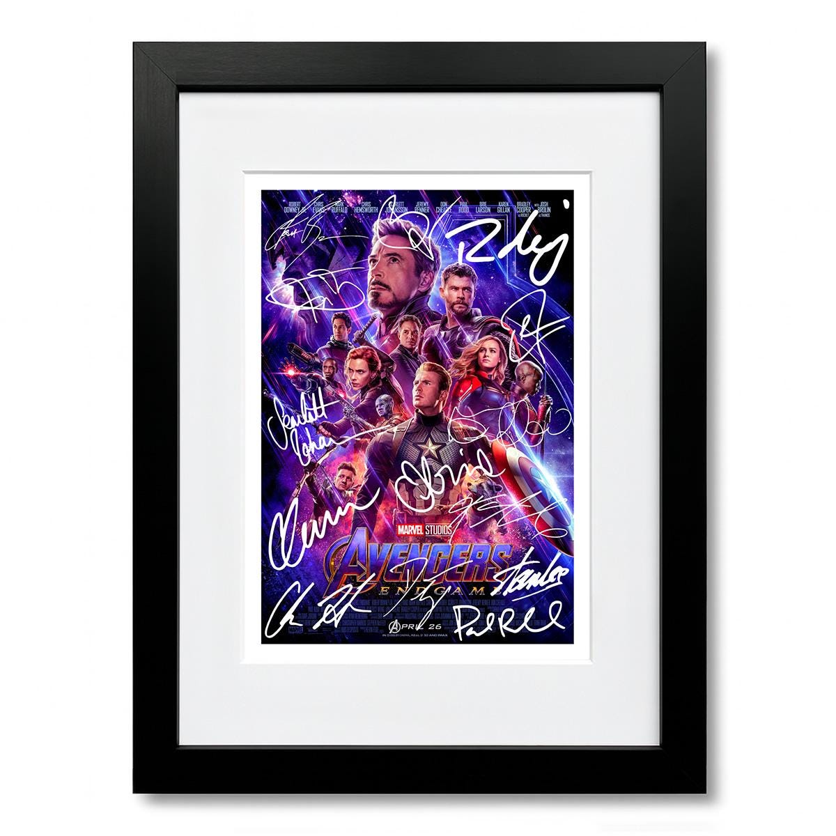 AVENGERS ENDGAME Movie Cast Signed Poster Print Photo Autograph