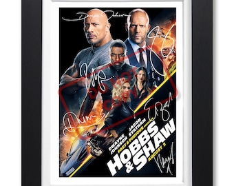 HOBBS & SHAW movie cast signed poster print photo autograph gift film The Fast And Furious