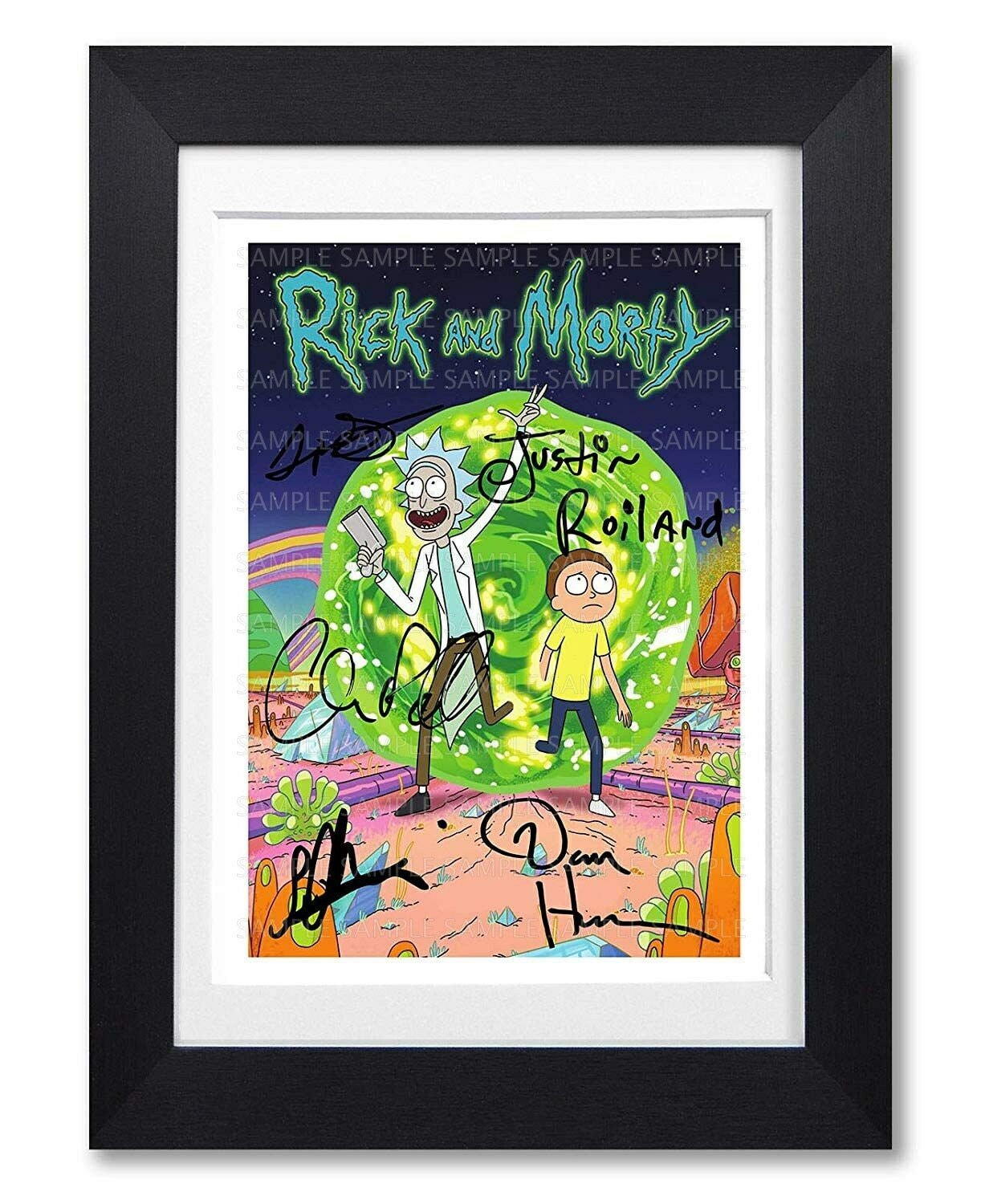 RICK & MORTY Cast Signed Poster Print Photo Autograph Tv Show 