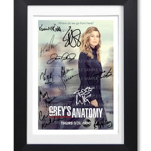 GREY'S ANATOMY cast signed poster print photo autograph tv show season series gift Greys