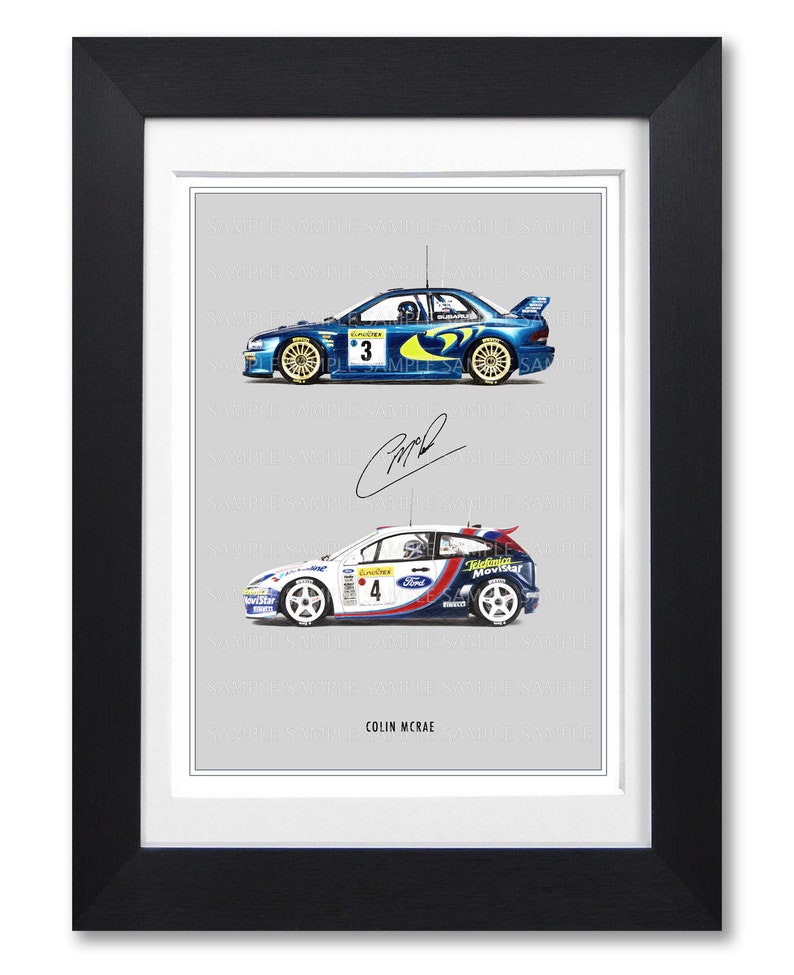 COLIN MCRAE Signed Poster Print Photo Autograph Gift WRC Rally Legend ...