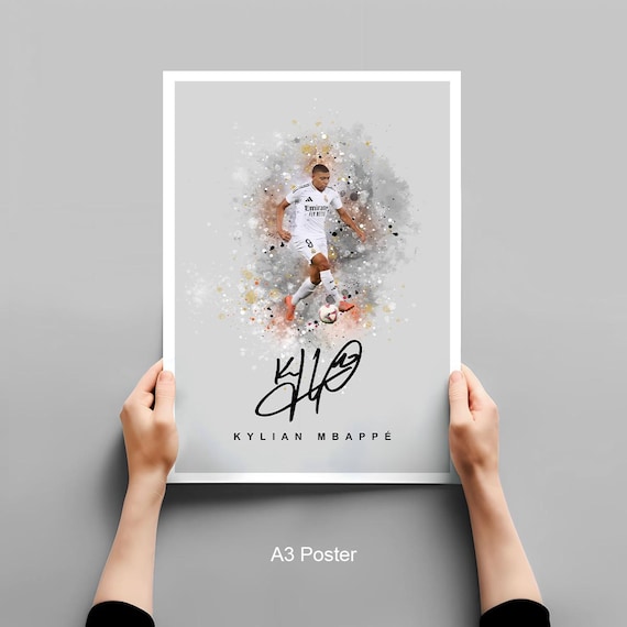 KYLIAN MBAPPE Real Madrid Signed Poster Print Photo Autograph Gift