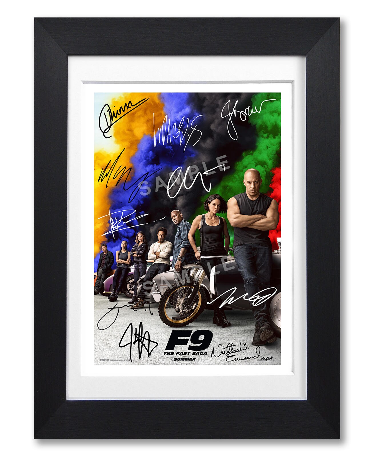 F9 The Fast Saga Movie Cast Signed Poster Print Photo Etsy