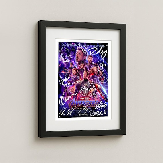 AVENGERS ENDGAME Movie Cast Signed Poster Print Photo Autograph