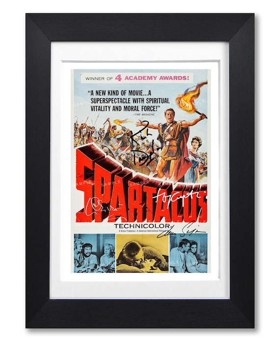 SPARTACUS movie cast signed poster print photo autograph gift 1960 film  Kirk Douglas