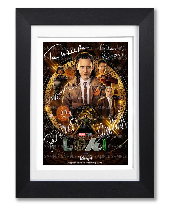 トム・ヒドルストン ロキ サイン コミコン Loki フレーム MARVEL LOKI Cast Signed Poster Print Photo Autograph Tv Show Season