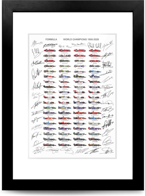 FORMULA ONE All World Drivers Champions Drivers 1950-2025 Season