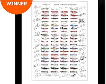FORMULA ONE All World Drivers Champions Drivers 1950-2025 Season