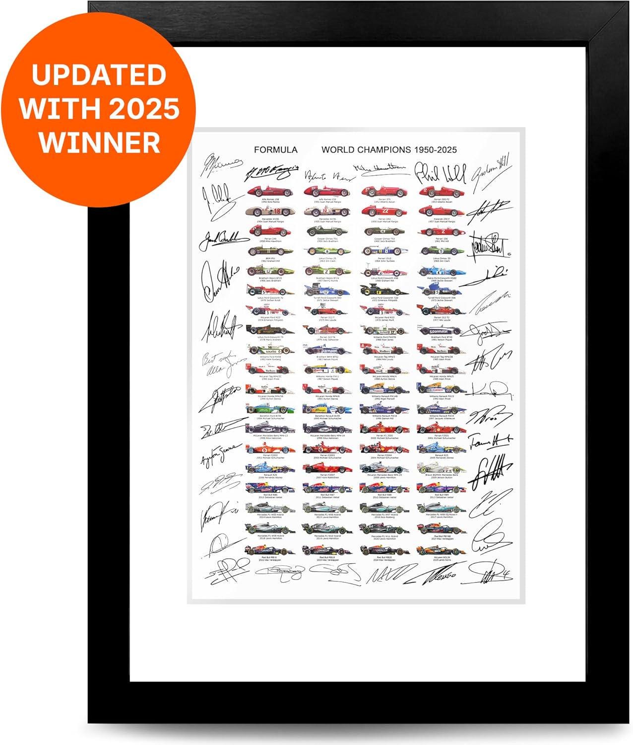 F1写真集　1950〜2000年代 FORMULA ONE All World Drivers Champions Drivers 1950-2025 Season