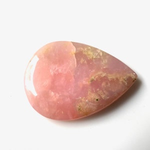 Rare-Designer-Natural Pink Opal Cabochon Gemstone, 38x27x6 MM, Pear Shape Opal Cabs, Pendant Size Opal Gemstone, For Jewelry Making etc