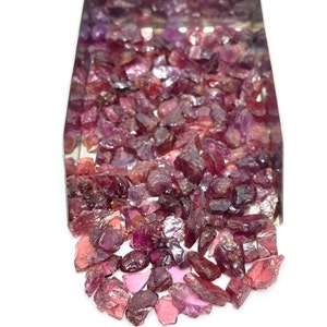 100Pcs~Natural Rhodolite Pink Garnet Raw Rough Gemstone,Size 5-10MM Use For Jewelry Setting,Healing DecorGarnet Raw Rough January Birthstone