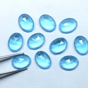 AAA Natural Swiss Blue Topaz Oval Shape Cut Stone Polished Handmade Cut Loose Gemstone For jewlry making