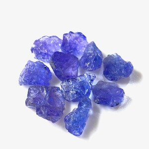 10 PCS, 7-10 MM 100%Natural Raw Tanzanite Rough/Tanzanite Rough Stone/Raw Tanzanite Crystal/Tanzanite Loose Gemstone, gift for her