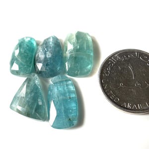 5 Pcs. High Quality Natural Kyanite RoseCut Gemstone, Size 16-10 MM Loose Kyanite  Flat Back Gemstone, For Making Jewelry & Use