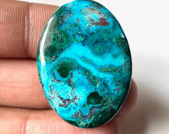 100%Natural Rare Chrysocolla Malachite Cabochon-Malachite with Chrysocolla Oval Shape For Pendant&jewlry making/Wholesale Prices35x26x6mm