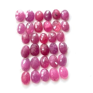 AAA 100%Natural Mozambique Ruby Faceted Gemstone Oval Shape Ruby Cut Stone, Use For Jewelry Making, july Birthstone, Gift For Her