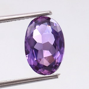 Saphir violet de Ceylan impeccable AAA, pierres précieuses en vrac de taille ovale à facettes, saphir de qualité fine, pour la fabrication de bijoux et de bagues 3,10 Ct 11 x 7 x 4 mm