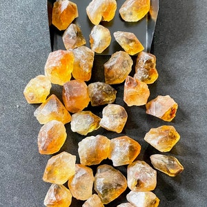 10Pcs~Natural Citrine Stone Raw Size 22-16MM, Citrine Rough Healing crystal stones,Loose citrine, Making Jewelry Citrine Wholesale Raw