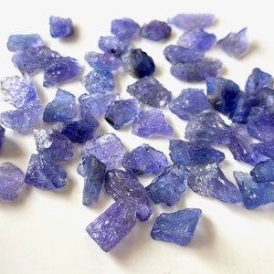 50-PCS LOT 5-6mm Natural Raw Tanzanite Rough- Tanzanite Rough Stone/Raw Tanzanite Crystal/Tanzanite Loose Gemstone, gift for her