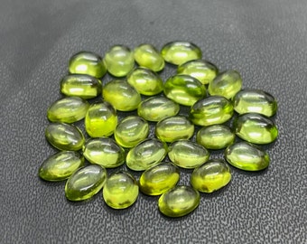 100%Natural Green Peridot Cabochon Gemstone Oval Shape Peridot Calibrated Size Gemstone, Use For Jewelry Making, Gift For Her
