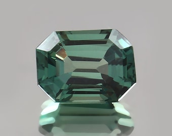 Kamień szlachetny AAA Flawless Mozambique Turmaline Radiant Cut Loose, rozmiar pierścionka 6,80 ct, zielony turmalin, do wyrobu biżuterii, 11x9x7 mm