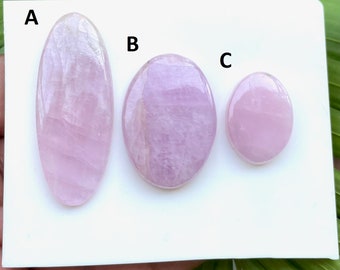 AAA+ Natural Pink Kunzite Cabochon Loose Gemstone, Oval Shape Kunzite Gemstone, Jewelry Making Stone, Gift For Her