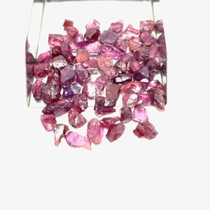 20 Pcs~ Pink Rhodolite Garnet AAA Grade Natural Rough, Size 6-11 MM Raw Garnet Use For Jewelry Setting,Decor etc Garnet Rough Gemstone