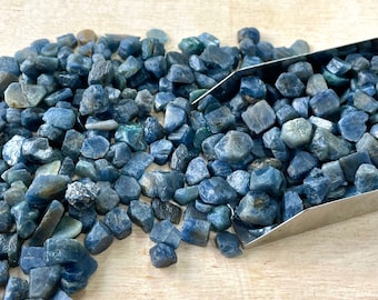 ブルーサファイア マイカ 原石 88.8ct 天然石 ブルーサファイア 原石 3個セット