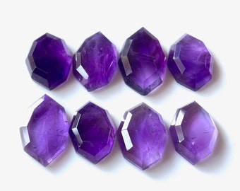 AAA+Natural Purple Amethyst Step Cut marquise shape, flat back  calibrated and custom sizes available(per Piece Price)Select quantity