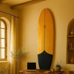 Vintage houten surfplank muurkunst: jaren 60 Coastal Beach House decor