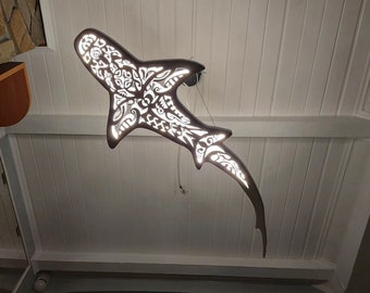 40 inches Manta ray ceiling chandelier in Maori surf style