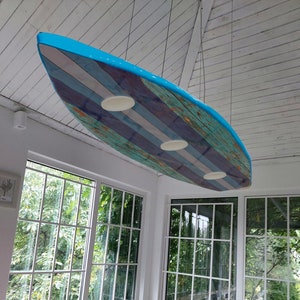 Surfboard Shaped Ceiling Chandelier, Wave, Pool Billiard Table Light - Etsy