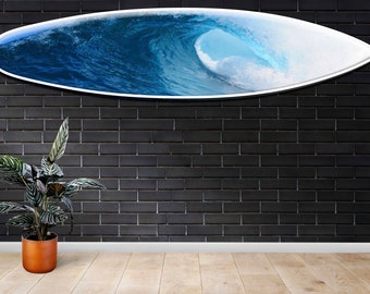 Surfboard Wall Art, Surfers gift, Tropical, Wave, Bar Decor, Beach Decor