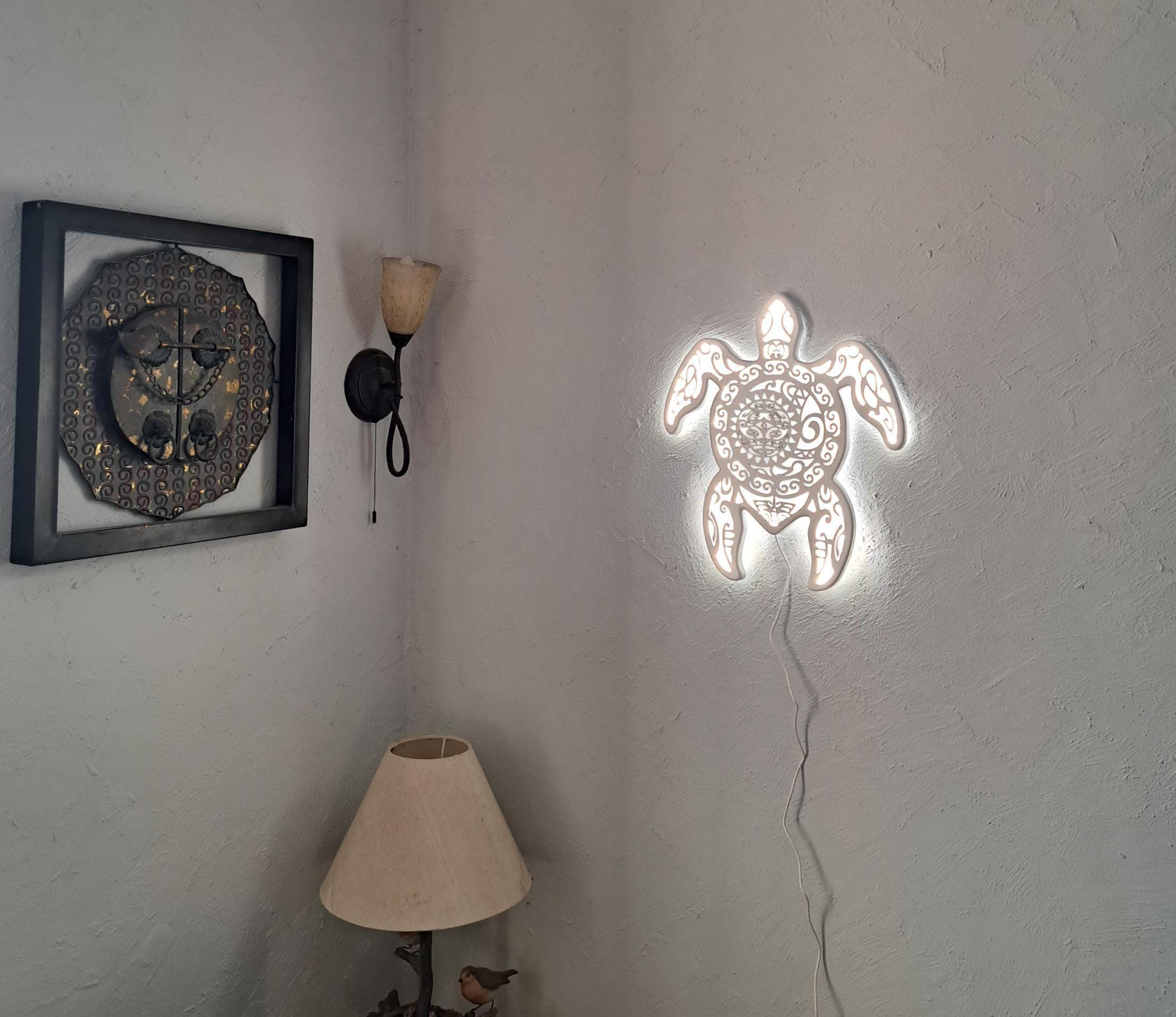 Maori Turtle LED Wall Lamp - Etsy
