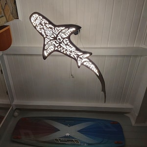 Shark LED Ceiling Chandelier – Surf Style Ocean Light