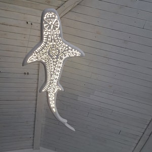 50 inch Gold shark-shaped ceiling chandelier zdjęcie 1