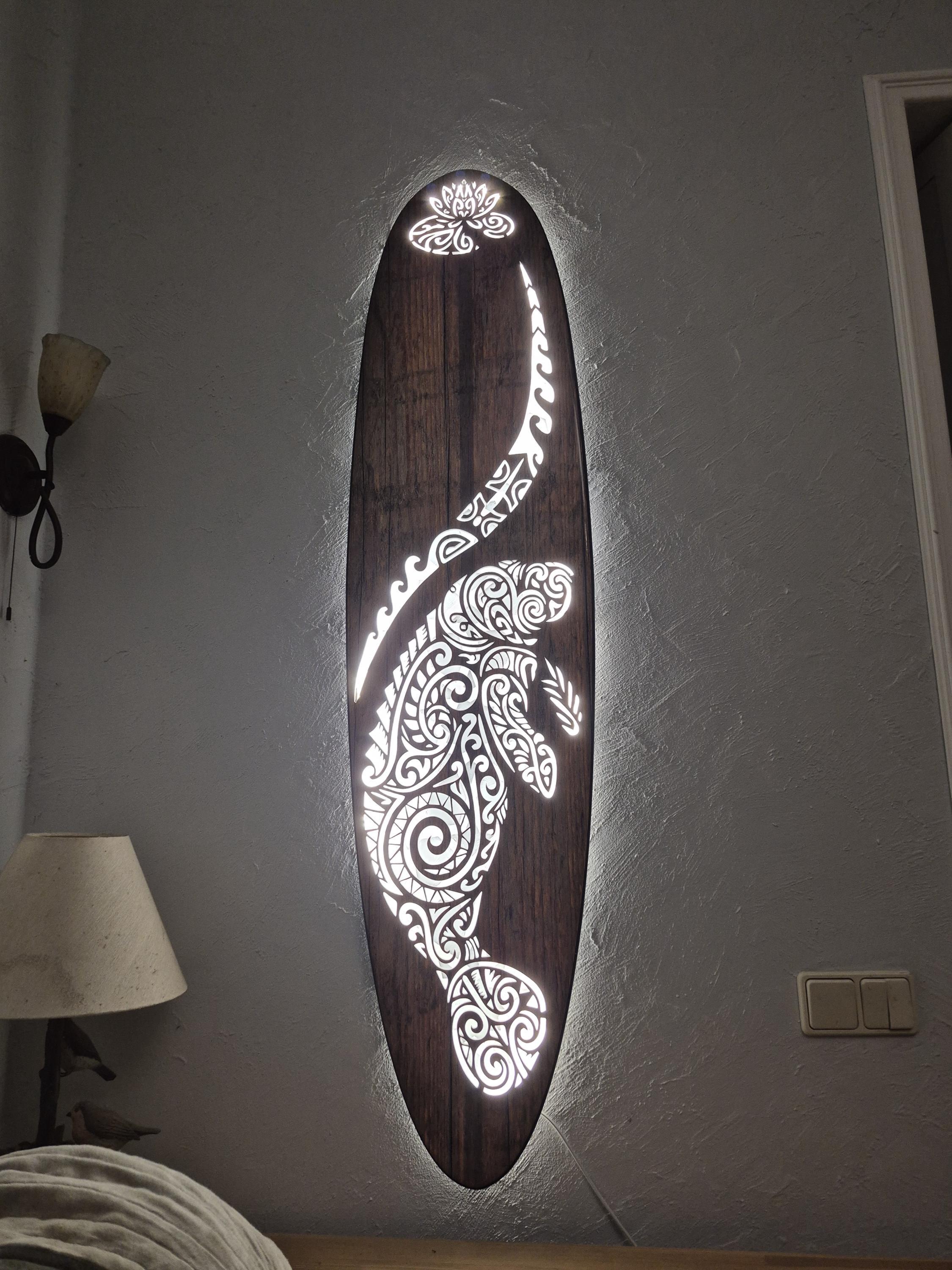 Reclaimed wood ocean decor