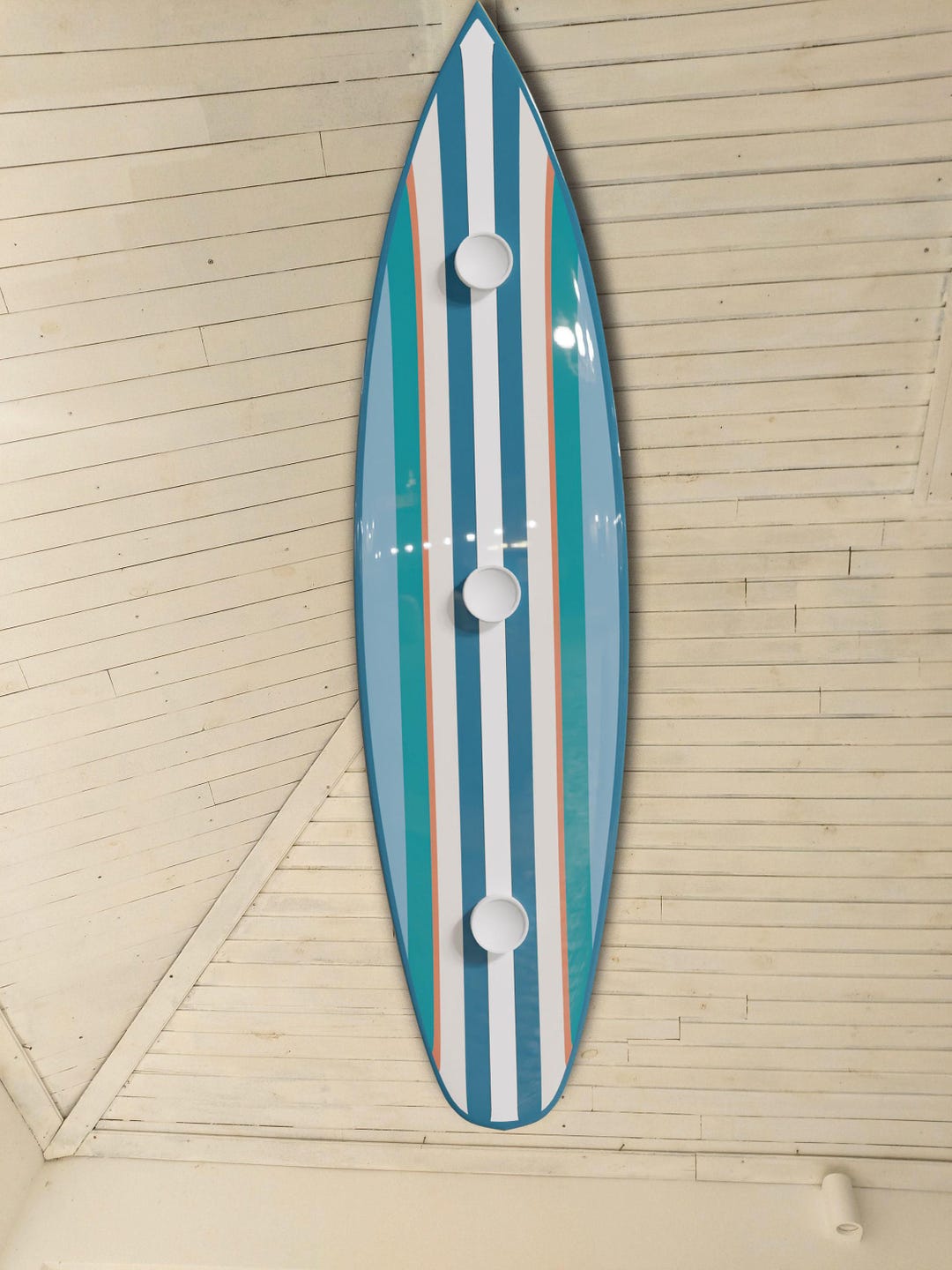 Surfboard Shaped Ceiling Chandelier, Light Blue, Pool Billiard Table ...
