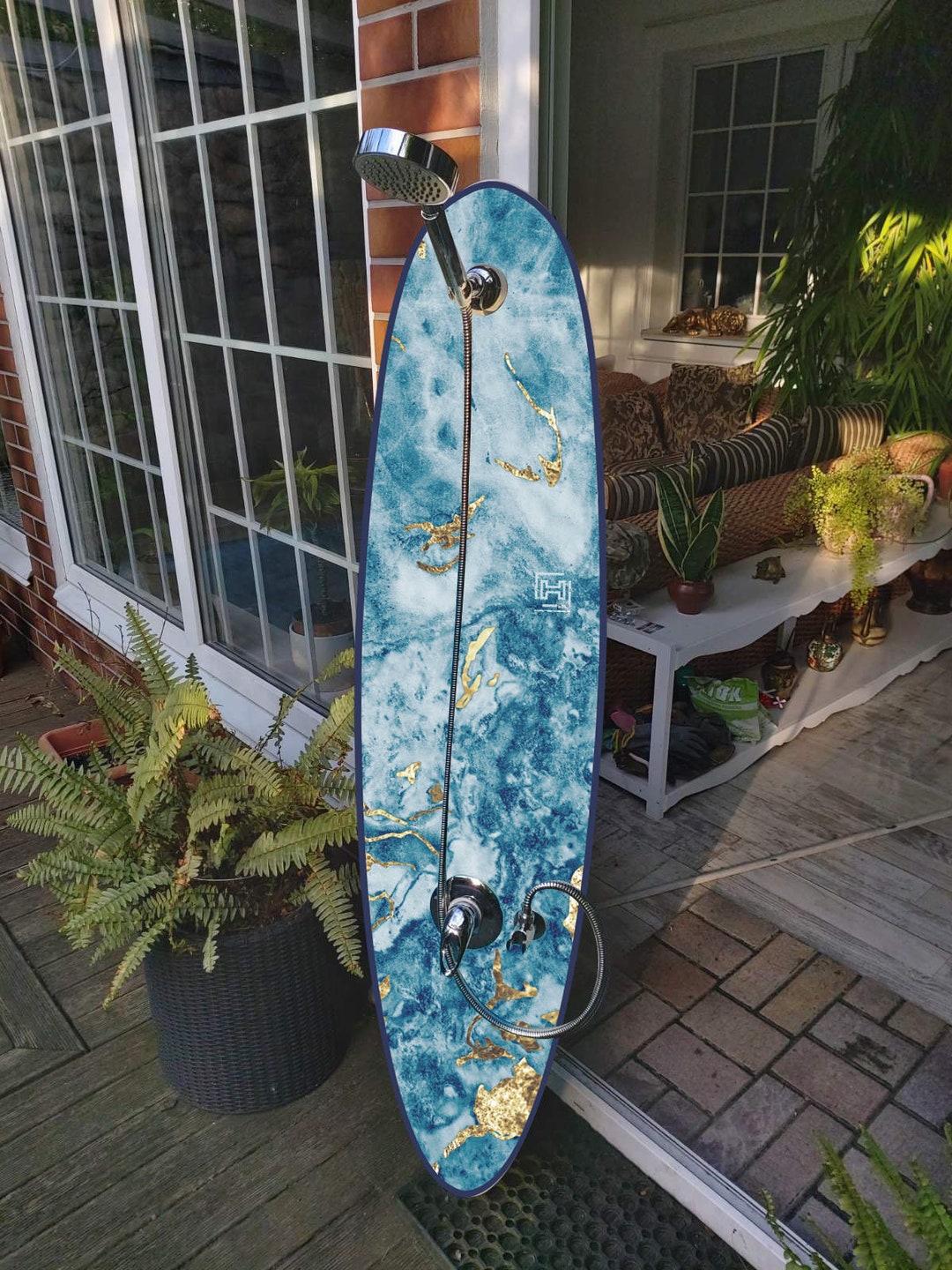 NEW ハンドメイド　ボードベッド ブルー　サーフボードスタンド NEW ハンドメイド ボードベッド ブルー サーフボードスタンド