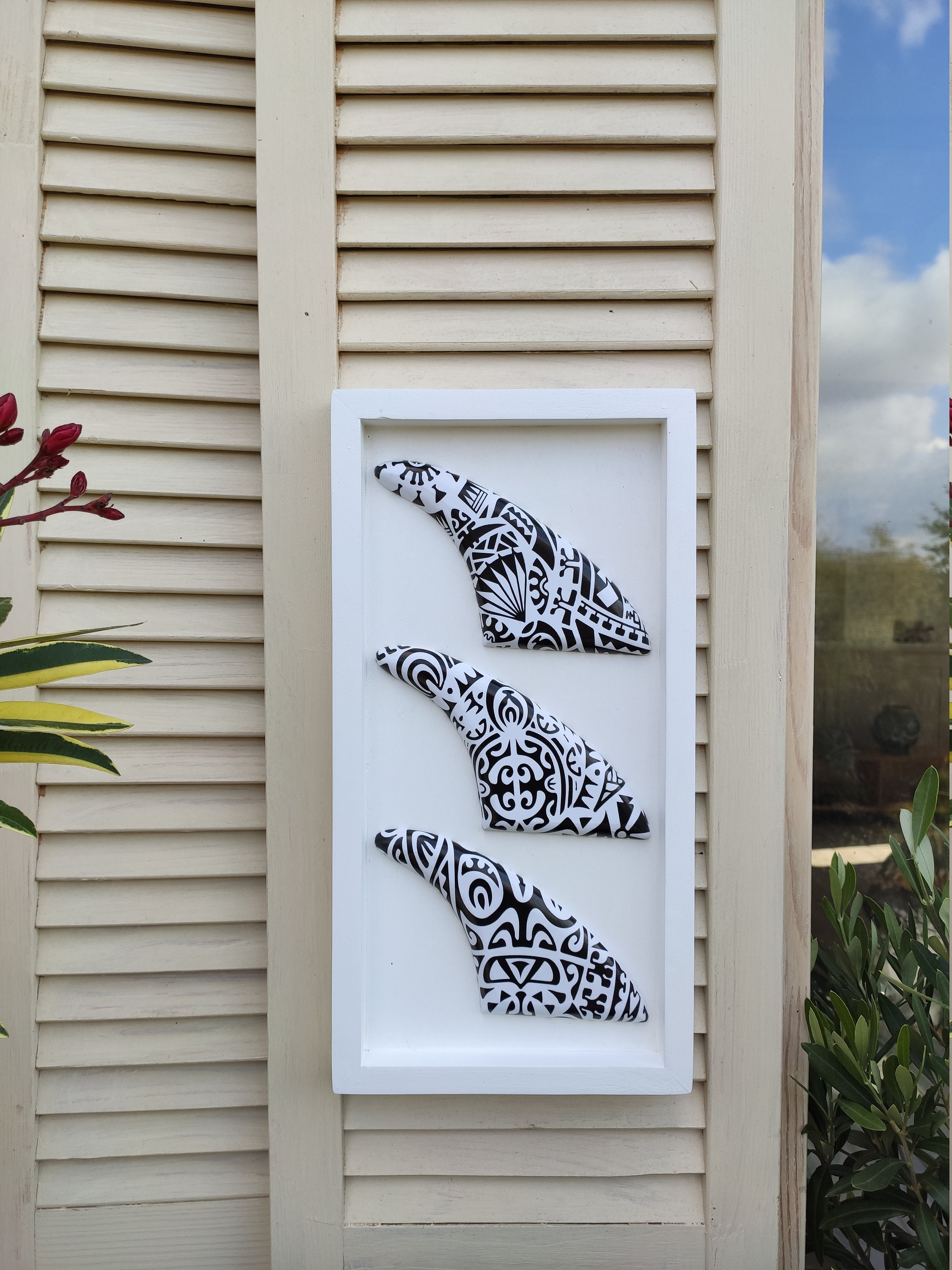 Framed fins Surfboard Wall Art Surfboard Gift Bar Decor Etsy